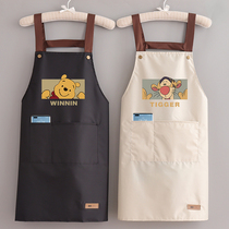 韩版新款围裙家用厨房防水防油餐饮专用女围腰工作服定制logo印字