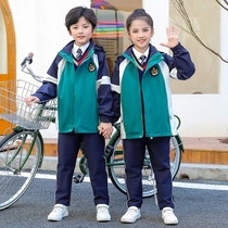 小学生校服新款冲锋衣套装幼儿园园服春秋装三件套儿童班服运动服