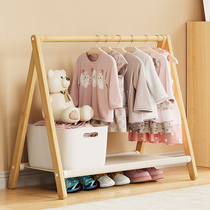 儿童挂衣架小落地卧室宝宝可折叠收纳神器落地家用置物飘窗晾衣架