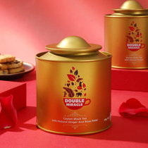 玫瑰姜红茶罐装doublemiracle斯里兰卡原装进口锡兰调味茶浓香型