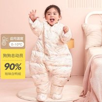 宝宝睡袋冬季分腿婴儿加厚冬羽绒防踢被1儿童2一3岁恒温0度羽绒服