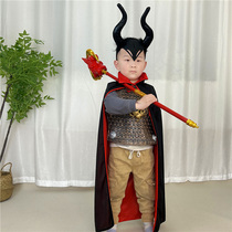 儿童牛魔王小妖服装牛角兵器道具披风全套西游记妖怪表演出服