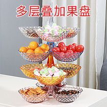 过年干果盘家用客厅茶几轻奢精致创意多层可叠加水果盘高档零食盘