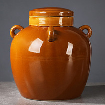 家用荤油罐装猪油罐老式瓷油罐带盖家用耐高温土陶罐盐罐存油罐子