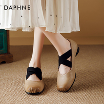 达芙妮猪鼻子芭蕾舞鞋女外穿法式玛丽珍女鞋新中式国风马面裙单鞋