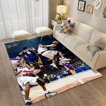 2024篮球周边地毯篮球主题房间卧室床边毯客厅毯詹姆斯库里科比NB