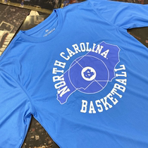 NCAA北卡蓝速干长袖T恤男子运动跑步健身篮球训练服投篮服出场服