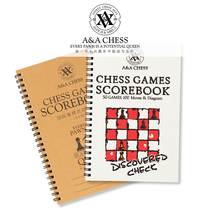 A&A 中英双语国际象棋对局记录记谱本/50页100步/CHESS SCOREBOOK