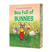 英文原版 Richard Scarry's Box Full of Bunnies 斯凯瑞兔子绘本5本盒装 精装小金书绘本 I am a Bunny 英文版 进口英语原版书籍