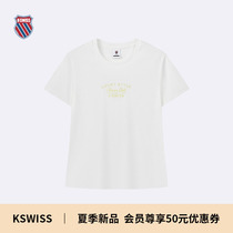 KSWISS盖世威女T恤 24夏季新款潮流简约百搭透气圆领短袖 199947