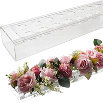 亚力克矩形花盒水培插花盒装饰盒桌面装饰花瓶餐厅餐桌透明花瓶