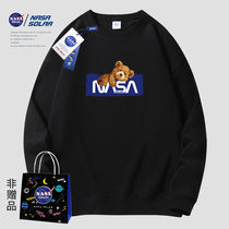 NASA SOLAR联名款2022秋季情侣男女宽松圆领套头长袖T恤潮牌卫衣