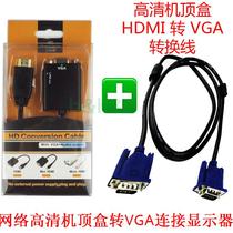 HDMI转VGA带音频天敏网络高清机顶盒小米盒子接显示器高清转换线