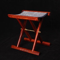 山东实木马扎红木工艺马扎便携式马札折叠凳子换鞋椅送老人礼品
