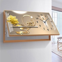电表箱装饰画带钟表免打孔现代简约客厅餐厅配电箱装饰遮挡画加钟
