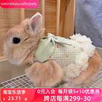 兔子小香风衣服宠物兔牵引绳荷兰猪猫咪保暖胸背带垂耳兔兔子用品