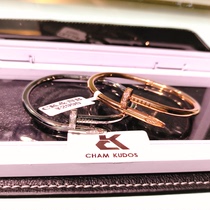 正品CK 18k玫瑰金钉子手镯男女小众轻奢情侣款高级感个性镶钻手环