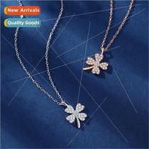 Full Diamond cky Clover Necklace Women  Fashion Flower Penda