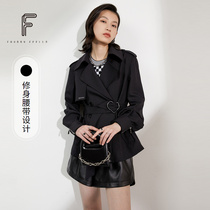 FF||仿佛黑色风衣外套女冬季新款高端大牌FJ00202
