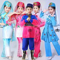 回族撒拉族东乡族保安族儿童女童舞蹈服套装小学生运动会演出服装