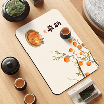 桌旗新中式禅意茶台桌布茶席茶垫子吸水硅藻泥沥水垫子茶桌垫布