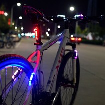 自行车灯尾灯警示山地自行车夜行后尾灯夜骑灯单车闪烁前灯户外行