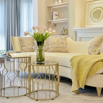美克美家康普森阿黛拉三人沙发美式轻奢全实木软包客厅三人位沙发