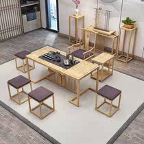 现代中式禅意实木茶桌创意家用客厅接待会客功夫泡茶桌仿古茶台桌