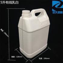 5升塑料瓶带透明刻度线5公斤乳白PE加厚塑胶壶桶10斤装化工桶5KG