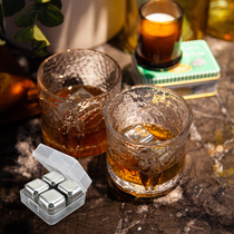 艺术威士忌玻璃水杯子创意浪漫送男女朋友赠送冰块礼盒装