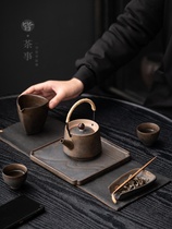 库鎏金陶瓷功夫茶具家用客厅办公室中式小套装轻奢茶壶茶杯茶盘厂