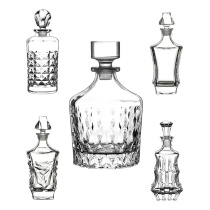捷克欧式古典高档威士忌烈酒瓶高透明水晶玻璃密封带盖空樽洋酒瓶