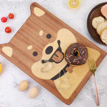 卡通柴犬砧板水果案板宝宝菜LGJ辅食厨房切实板木创意家檀用乌木