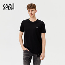 Cavalli Class卡沃利男装夏季短袖T恤舒适圆领基础款休闲百搭半袖