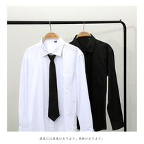 高货DK白色长袖衬衫男宽松情侣套装韩版潮流学生班服休闲学院风衬