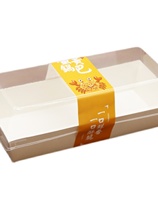 蟹黄锅巴包装盒多功能方白盒长白盒天地盒透明盒带贴纸1Z00套包邮