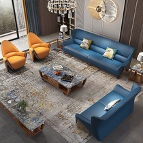 乌金木现代轻奢真皮转角沙发欧式简约风小户型实木新中式客厅家具