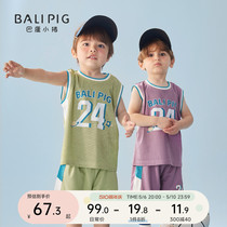 儿童运动套装篮球服男童夏装中大童薄款短袖两件套女宝宝夏季衣服