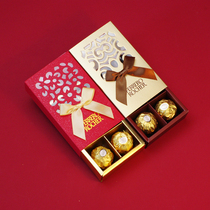 费列罗巧克力喜糖6粒 婚礼糖盒成品结婚喜糖盒含糖 圣诞节礼物