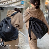 徒步模式｜运动双肩单肩两用书包 防水尼龙水桶韩国简约中性男女