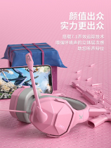 XIBERIA西伯利亚V13粉色萌猫版头戴式游戏耳机女7.1声道电脑耳麦
