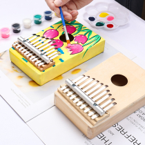 自制乐器手工diy拇指琴材料包学生儿童彩绘手指琴套装科学卡林巴