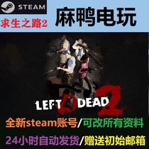 自动发货Steam求生之路2账号Left4Dead2全新白号成品小号<em>游戏账号</em>