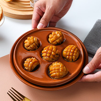 法式焗蜗牛盘子陶瓷鲍鱼烤盘焗巴贝拉烤箱专用微波炉深盘烘焙餐具