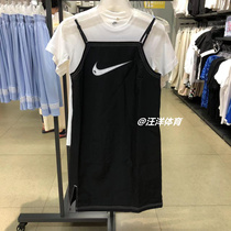Nike耐克女士吊带裙新款大勾子连衣裙美背开叉运动休闲DM6743-010