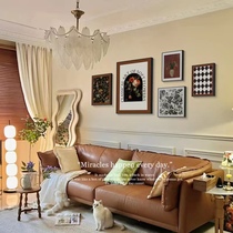 法式复古客厅装饰画北欧小众艺术沙发背景墙挂画抽象轻奢组合壁画