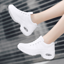 白色女鞋跑步运动鞋春夏季网面学生休闲鞋气垫旅游鞋单鞋