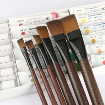 油画笔尼龙绘画笔套装水彩笔丙烯油画笔单支学生用画画笔