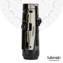 LUBINSKI雪茄打火机多功能带烟托架通针开孔器金属便携时尚点火器