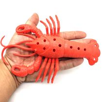 仿真海鲜模型软塑料大小龙虾玩具钓鱼假饵超市摆设海洋玩具空鱼饵